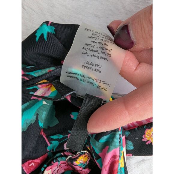 For Love‎ & Lemons Floral Swim Bikini Top Bra Sz M Medium NWT - Picture 5 of 8